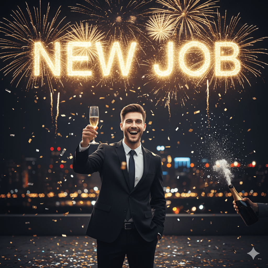 Фейерверк и новая работа