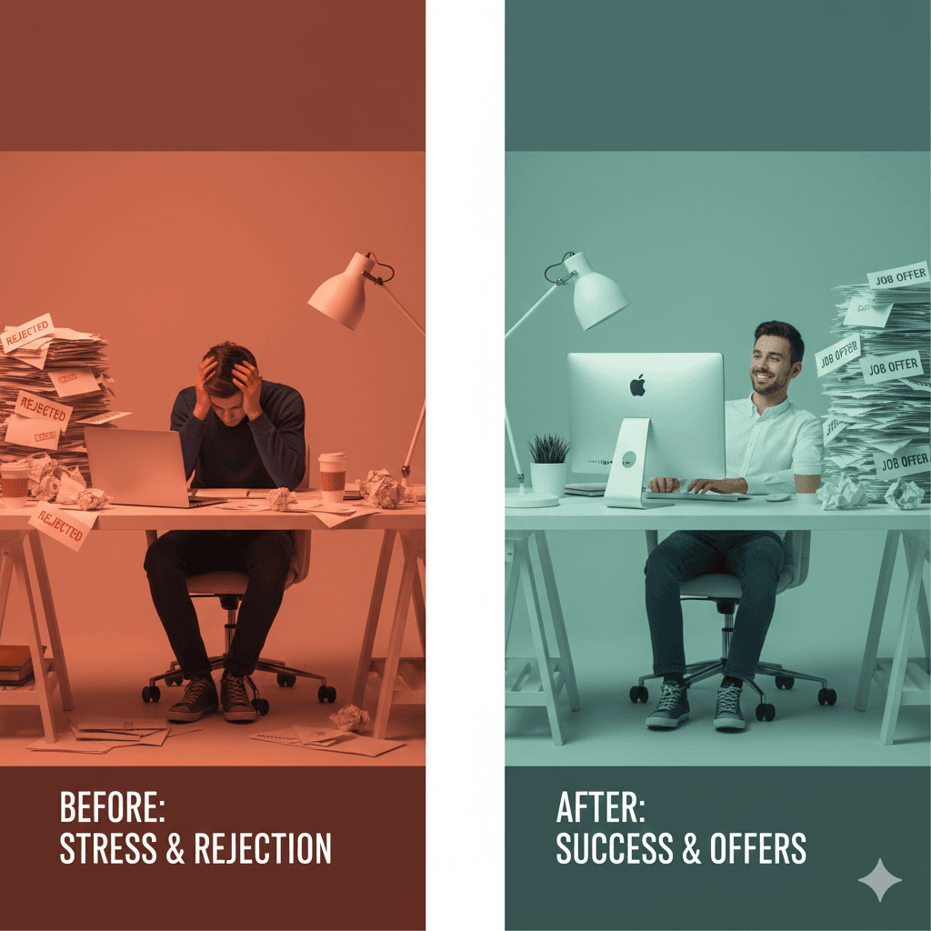 Сравнение поиска работы вручную и с AI