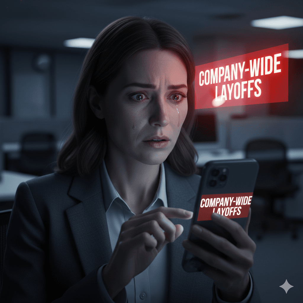 Тревожный человек смотрит на пустой кошелёк